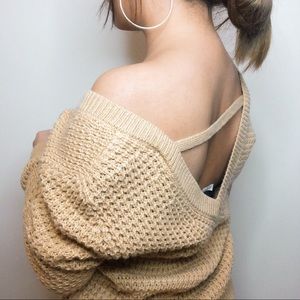 Open Back Knit Sweater